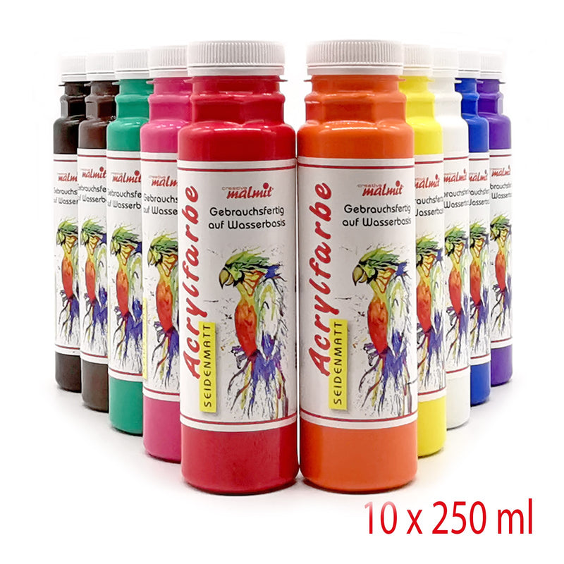 10 x Acrylfarben + Pouring fluid + Silikonöl Acryl gießen Fließtechnik Malfarben