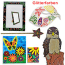 Acryl 3D Liner Glitter Perlmutt 11erSet je 40ml Blob/Dot Painting Malfarben