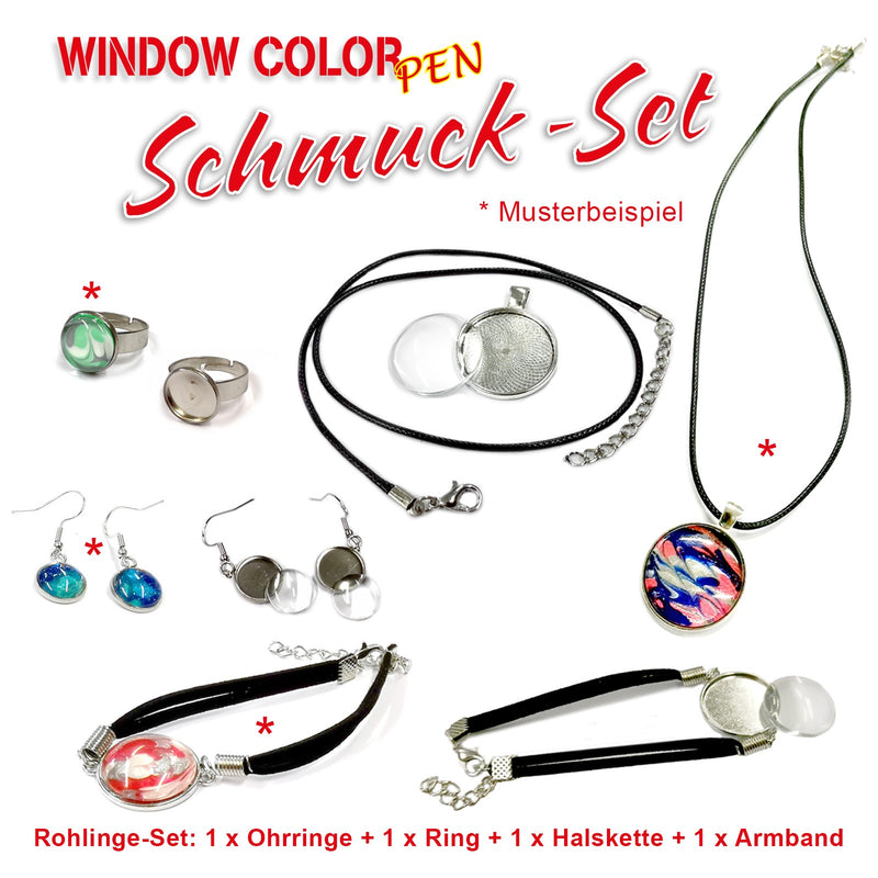 Window Color Pen Schmuck-Set 11 Fenstermalfarben 40ml Schmuckdesign 5 teilig
