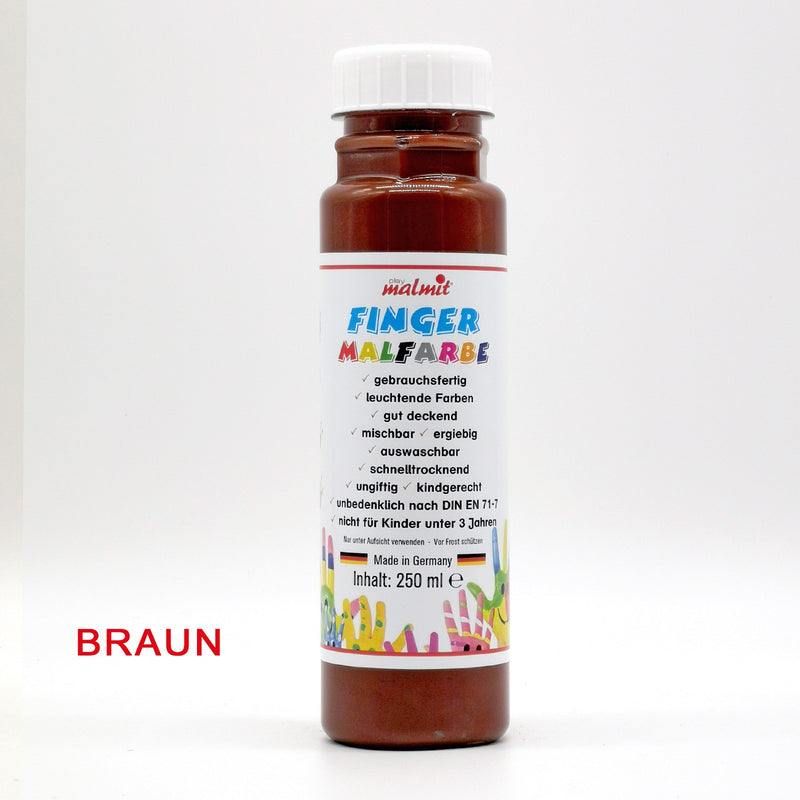 play malmit - Fingermalfarbe Braun 250ml