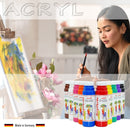 Acrylfarbe 10er Set je 250 ml Künstler Acrylfarben Malfarben Seidenmatt Pouring