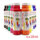 10 x Acrylfarben + Pouring fluid + Silikonöl Acryl gießen Fließtechnik Malfarben