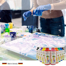 Acrylfarben 10er Set je 500 ml Künstlerfarben Acryl Malfarben Seidenmatt Pouring